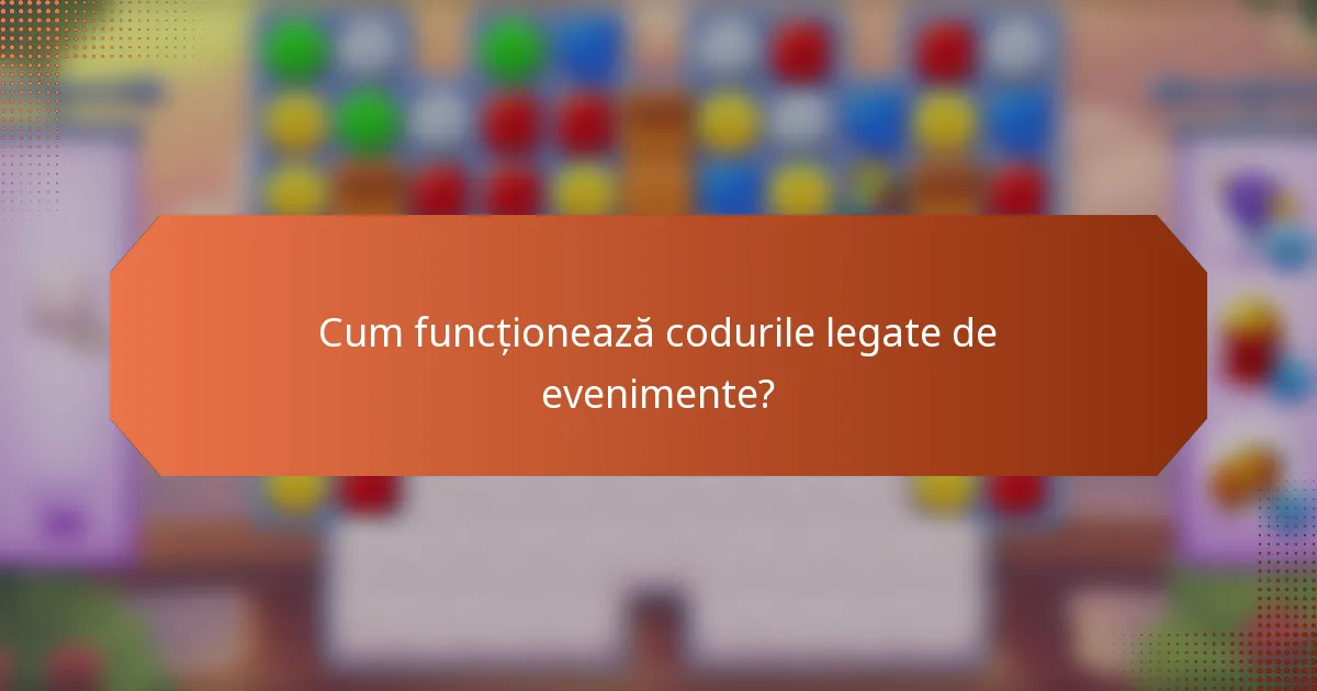 Cum funcționează codurile legate de evenimente?