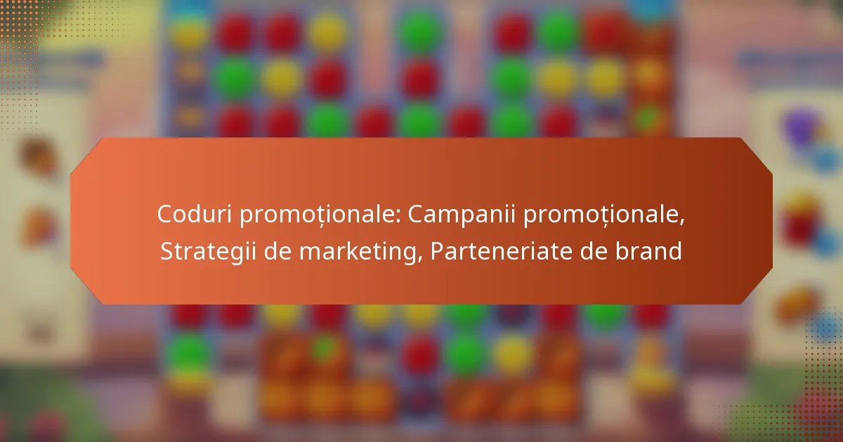 Coduri promoționale: Campanii promoționale, Strategii de marketing, Parteneriate de brand