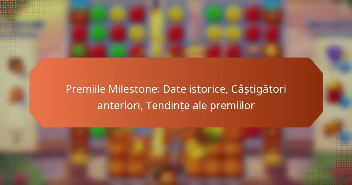 Premiile Milestone: Date istorice, Câștigători anteriori, Tendințe ale premiilor