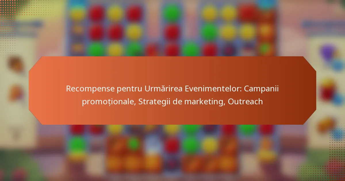 Recompense pentru Urmărirea Evenimentelor: Campanii promoționale, Strategii de marketing, Outreach