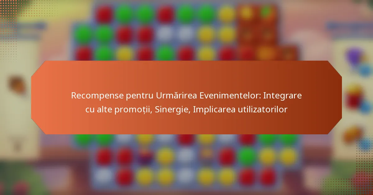 Recompense pentru Urmărirea Evenimentelor: Integrare cu alte promoții, Sinergie, Implicarea utilizatorilor