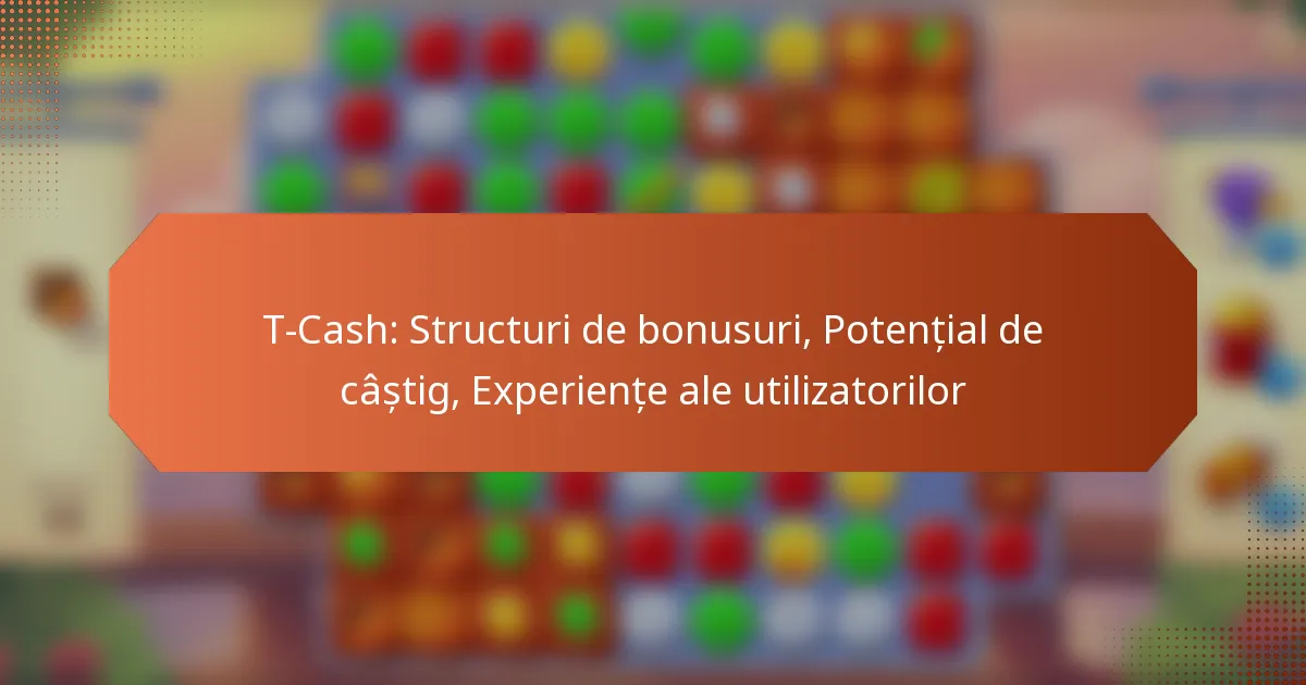 T-Cash: Structuri de bonusuri, Potențial de câștig, Experiențe ale utilizatorilor